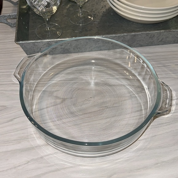 MEXICO 2 pc Glass Round Casserole Ovenware Clear Bakeware Dish with Glass Lid - Picture 5 of 8